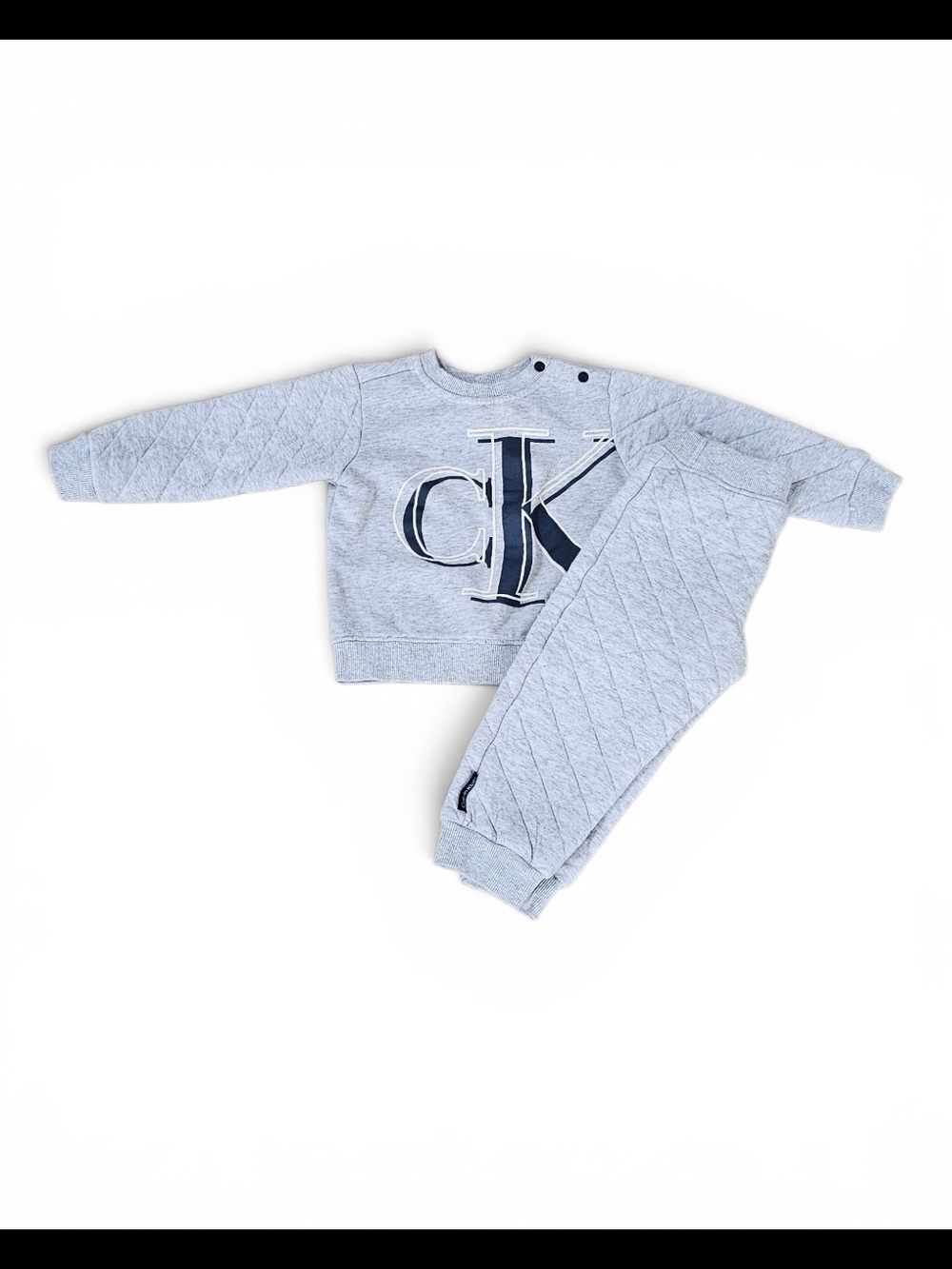 Calvin Klein Toddler Quilted Sweatshirt & Jogger Set 24M